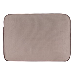 Laptop Sleeve for 15.6″ – Mink Grey & Brown, Zipper, Water Repellent LS06